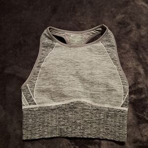 Athleta XS women's racer back gray bra EUC